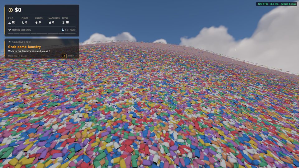 Find the Sock: a pile of one billion socks