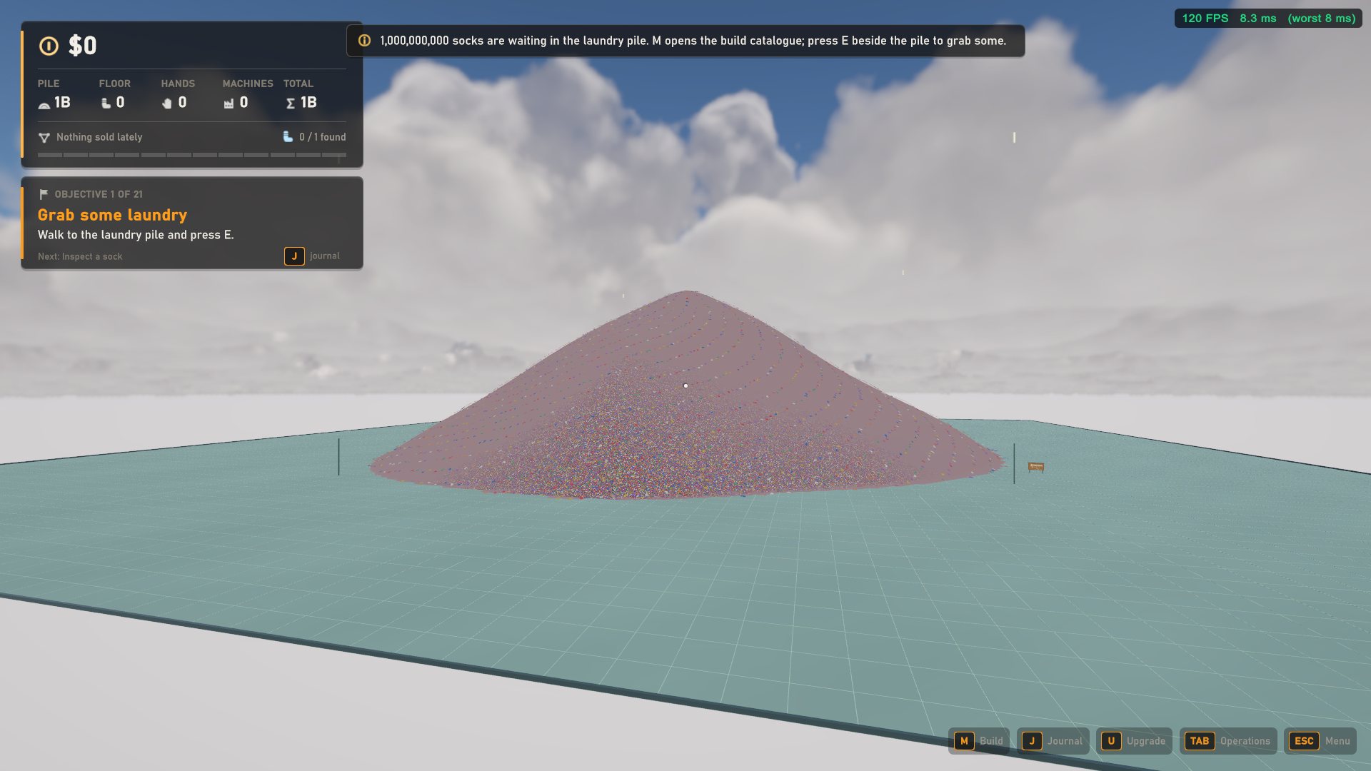 Everest seen from afar, one billion socks, running at 120 FPS