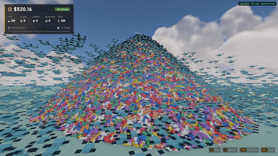 Drones over a two million sock pile
